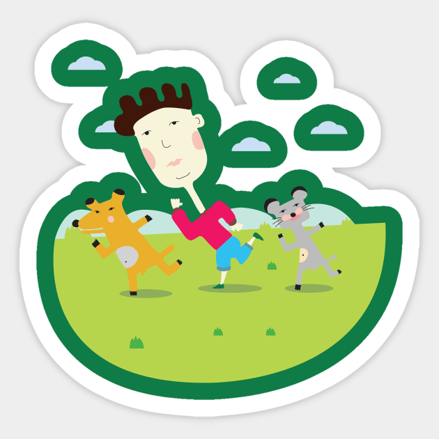 Jogging Sticker by now83